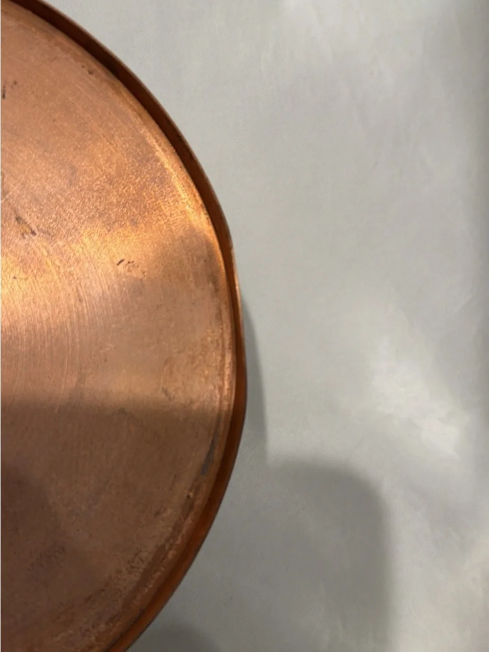 Copper Fondue Pot with Wood Handle - Copper Finish- Vintage